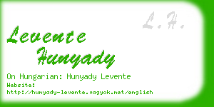 levente hunyady business card